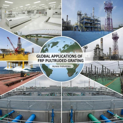 Global applications of FRP pultruded grating across industries Global applications of FRP pultruded grating across industries